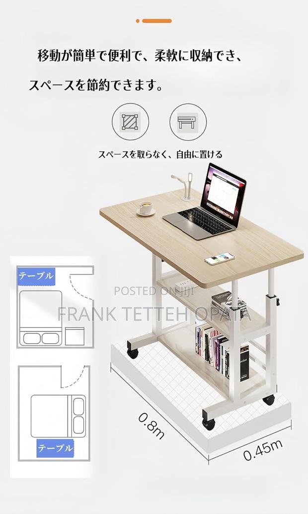 3 Tier Rolling Adjustable Computer Desk · Photo 6