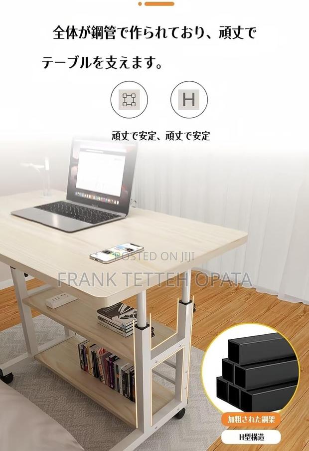 3 Tier Rolling Adjustable Computer Desk · Photo 7