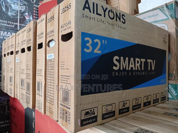 Brand New 32" Frameless Ailyons Smart Tv Digital Satellite Android 14 · Photo 1
