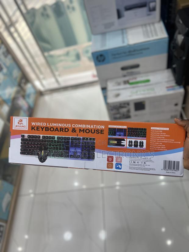 Jk-1980 Wired Luminous RGB Keyboard and Mouse Combo · Photo 2
