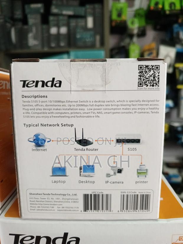 Tenda 5 Port Desktop Switch 10/100 MBPS S105 · Photo 2