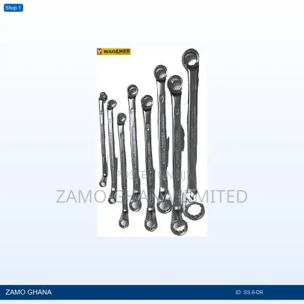 Wagener Double Ring Spanner Set 8pcs 8-22mm - Ss-8-Dr · Photo 1