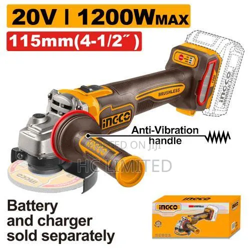 INGCO Cordless Angle Grinder - CAGLI212025 · Photo 1