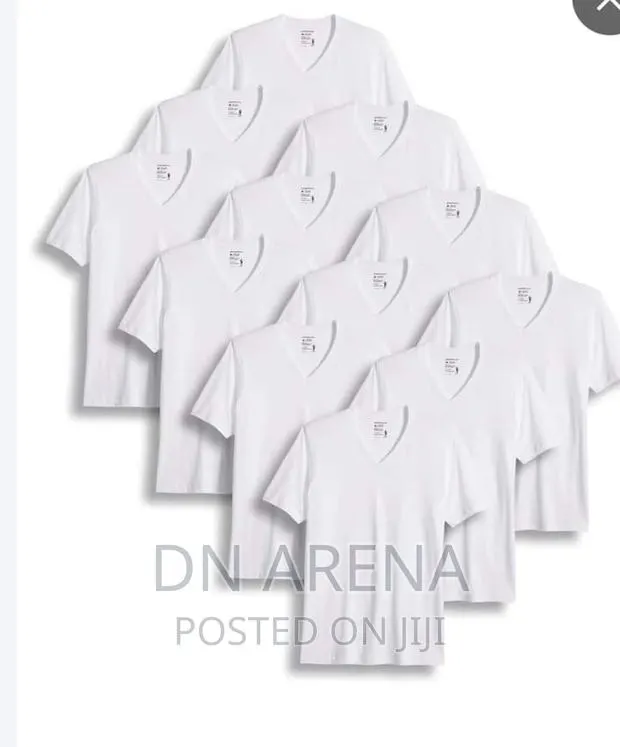 Pack of 3 v Neck White Inner Shirts · Photo 1