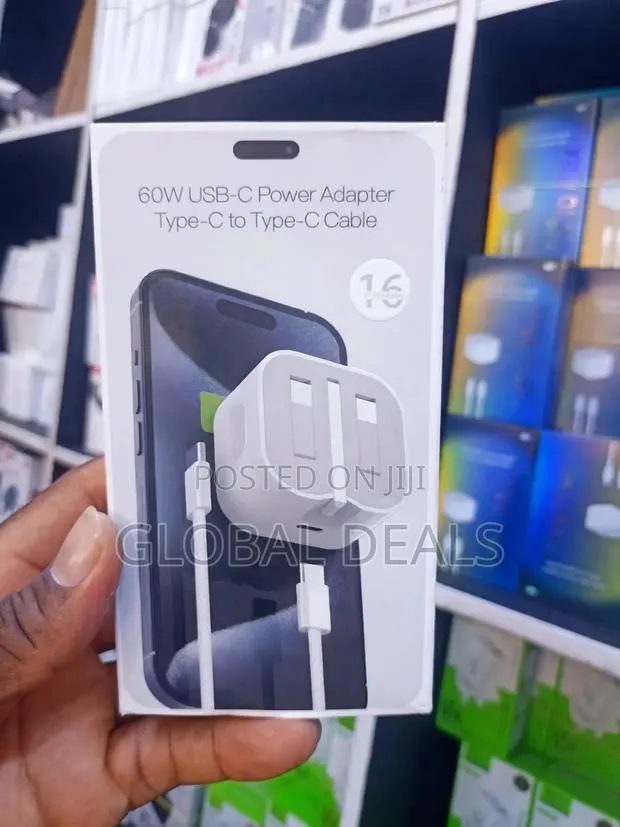 60W USB-C Power Adapter With Type-C to Type-C Cable - Fast Charger · Photo 1