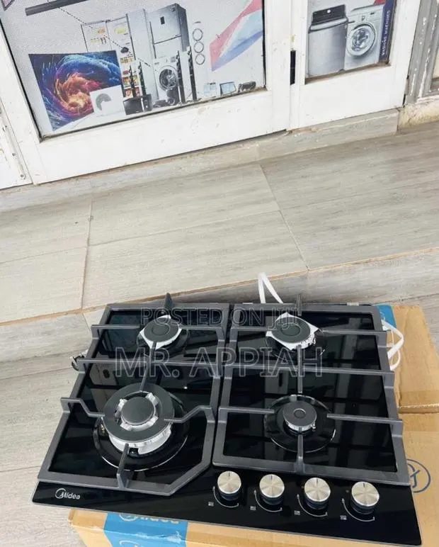 Classic Midea Built in 4 Gas Hob(Tempered Glass). · Photo 1