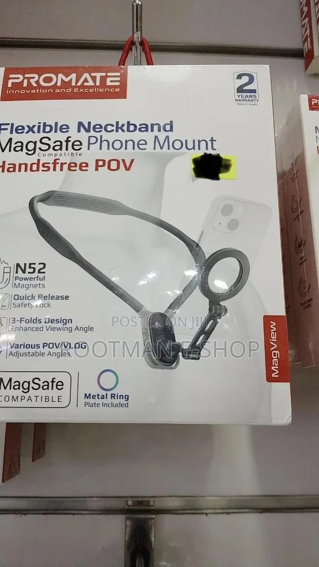Flexible Neckband Magsafe Compatible Phone Mount for Handsfree Pov · Photo 1