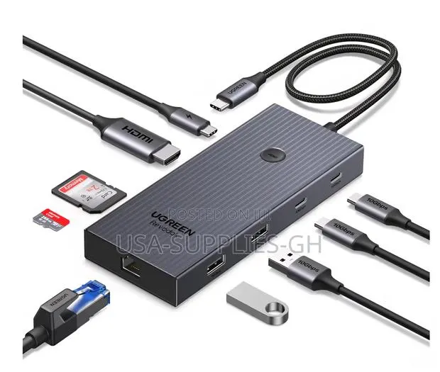 Ugreen Revodok Pro 9 in 1 USB C Hub Gigabit Ethernet Adapter From Usa · Photo 1