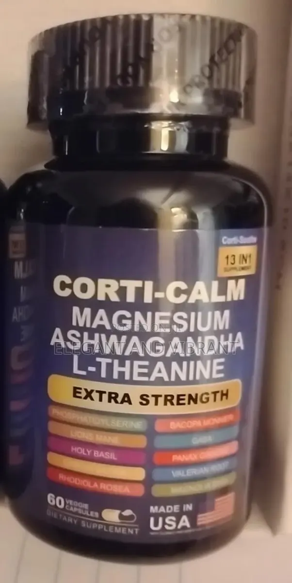 Corti-calm Magnesium Ashwagandha L-theanine 60ct · Photo 1