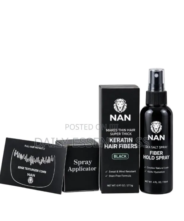 NAN Black Hair Fibers – Natural Hair Thickening