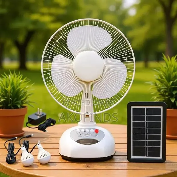 Solar Fan Long Battery Life 16inches and 12inches · Photo 1
