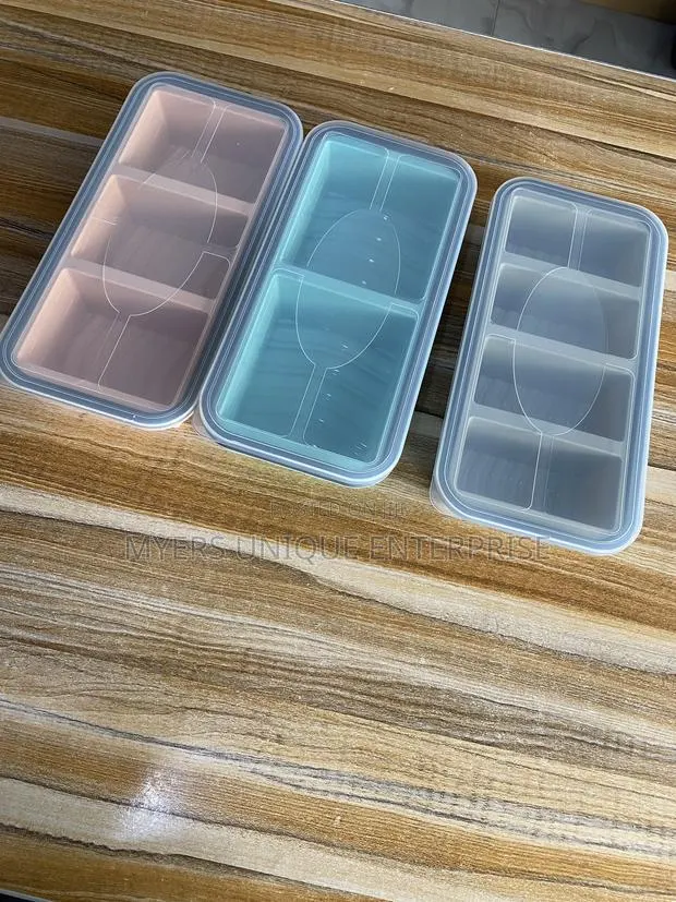 2Cubes 3Cubes and 4Cubes Divided Soup Bowls 3pcs for Soup Freezing · Photo 1