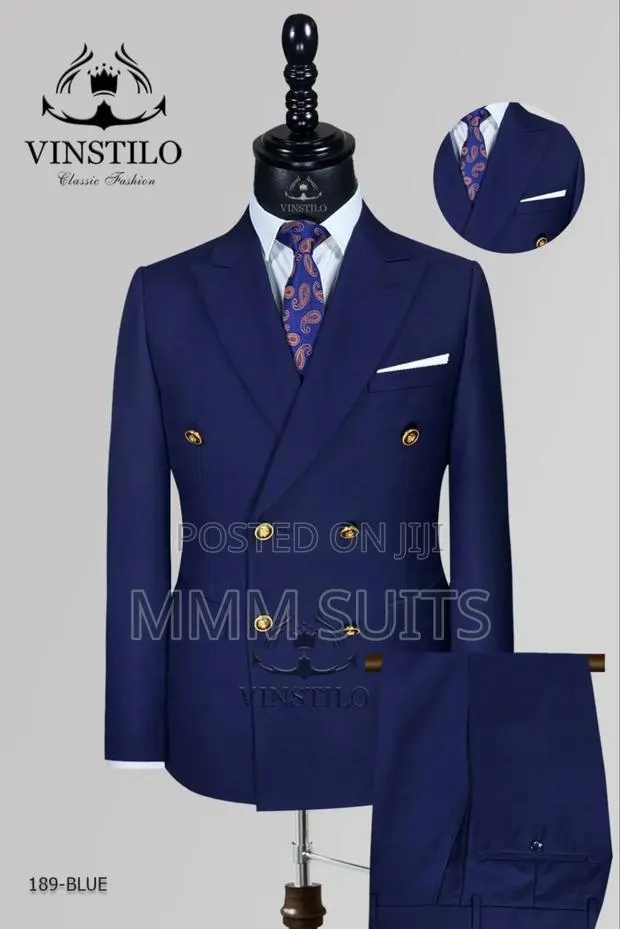 2-Piece Double-Breasted Vinstillo Turkish Men Suit · Photo 1