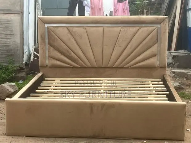 Modern Queen-Size Bed Frame · Photo 1