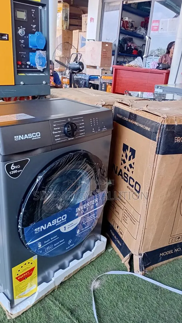 Nasco 6KG Front Load Washer – Low Noise Efficient · Photo 1