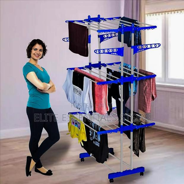 High Quality Movable and Foldable Clothes Drying Rack Stand · Photo 1