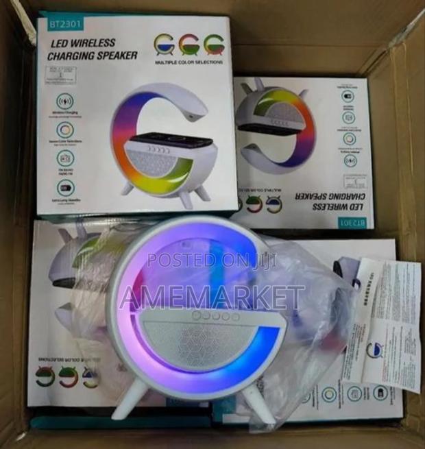 RGB Wireless Led Phone Charger Bluetooth Speaker · Photo 1