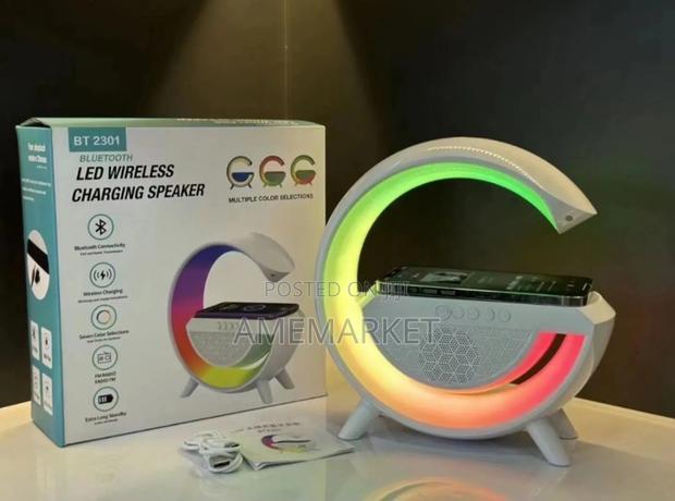 RGB Wireless Led Phone Charger Bluetooth Speaker · Photo 2