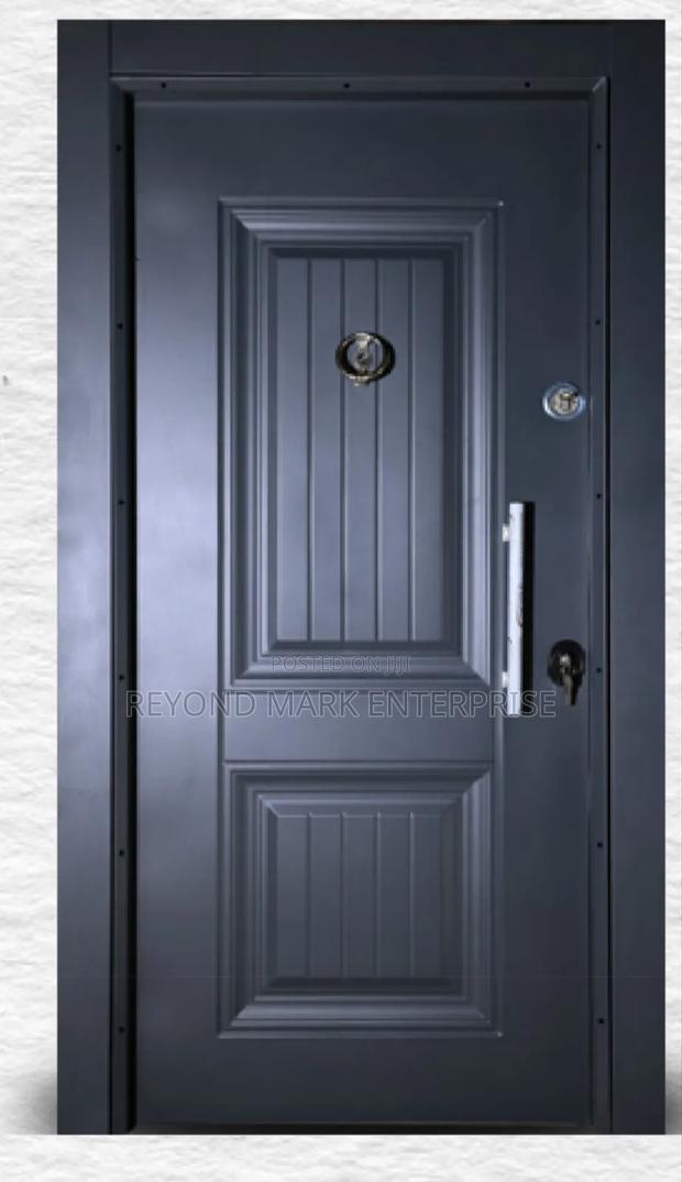 Full Metal Security Door, Turkish, Affordable, Luksury, Single, Black · Photo 1