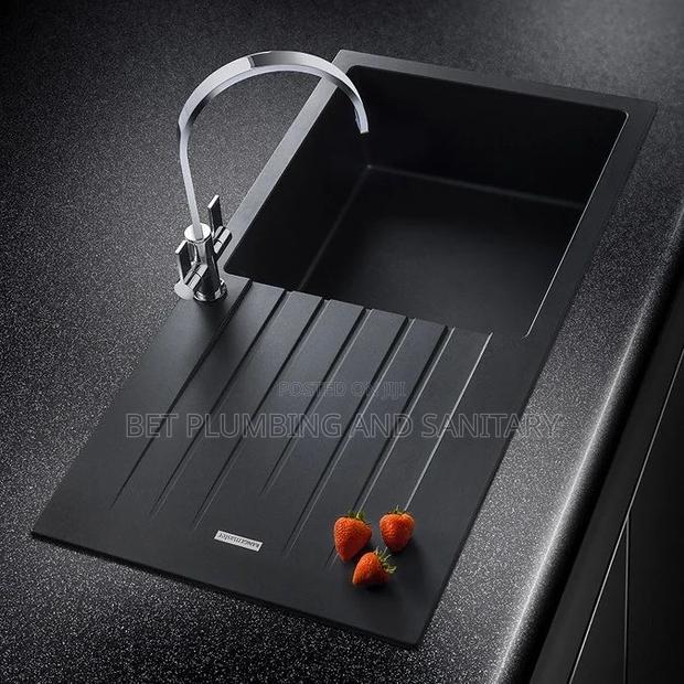 One Bowl Black Cabinet Sink With Tap_complete _Kitchen Sink · Photo 1