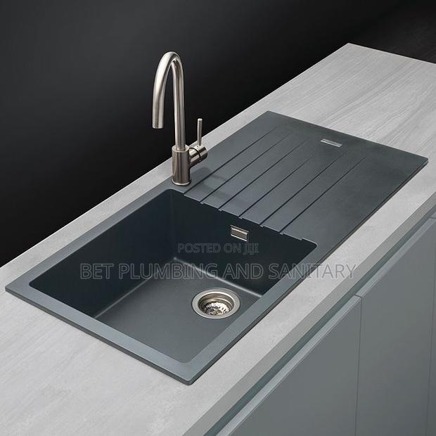 One Bowl Cabinet Sink With Arm and Tap Complete_kitchen Sink · Photo 1