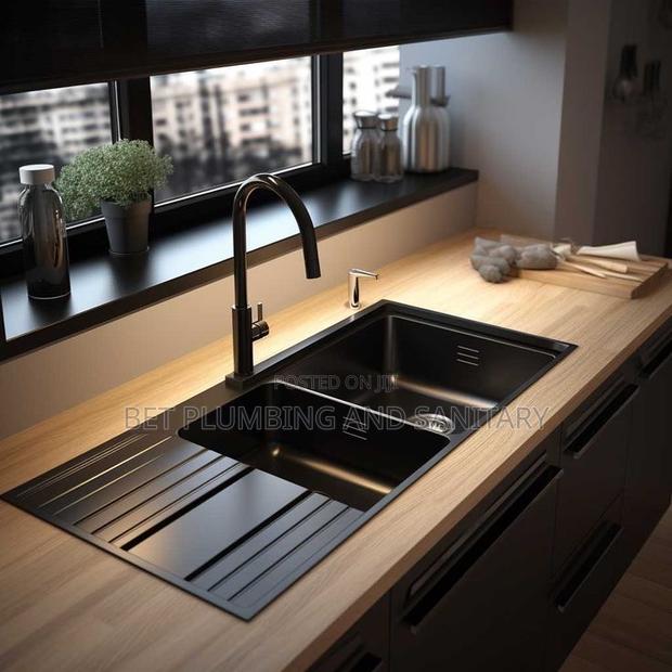 2bowl Granite Cabinet Sink With Tap Complete_kitchen Sink With Arm · Photo 2