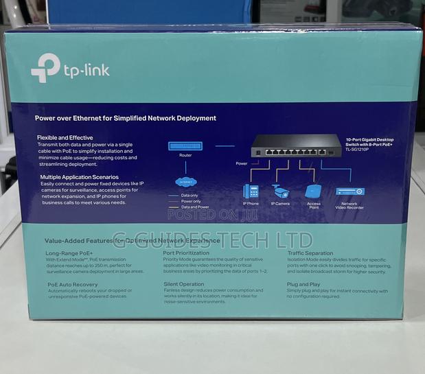 TP-Link 10-Port Poe Gigabit Switch TL-SG1210P · Photo 2