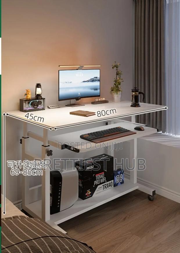 Height-Adjustable Laptop/Computer Desk With Keyboard Tray · Photo 3