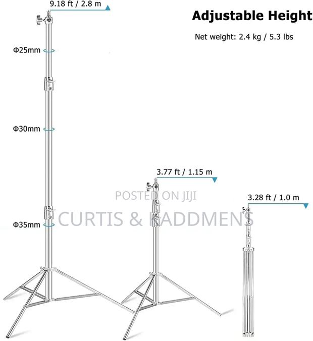 280cm 2.8m 9ft Professional Heavy Duty Stainless Steel Light Stand · Photo 4