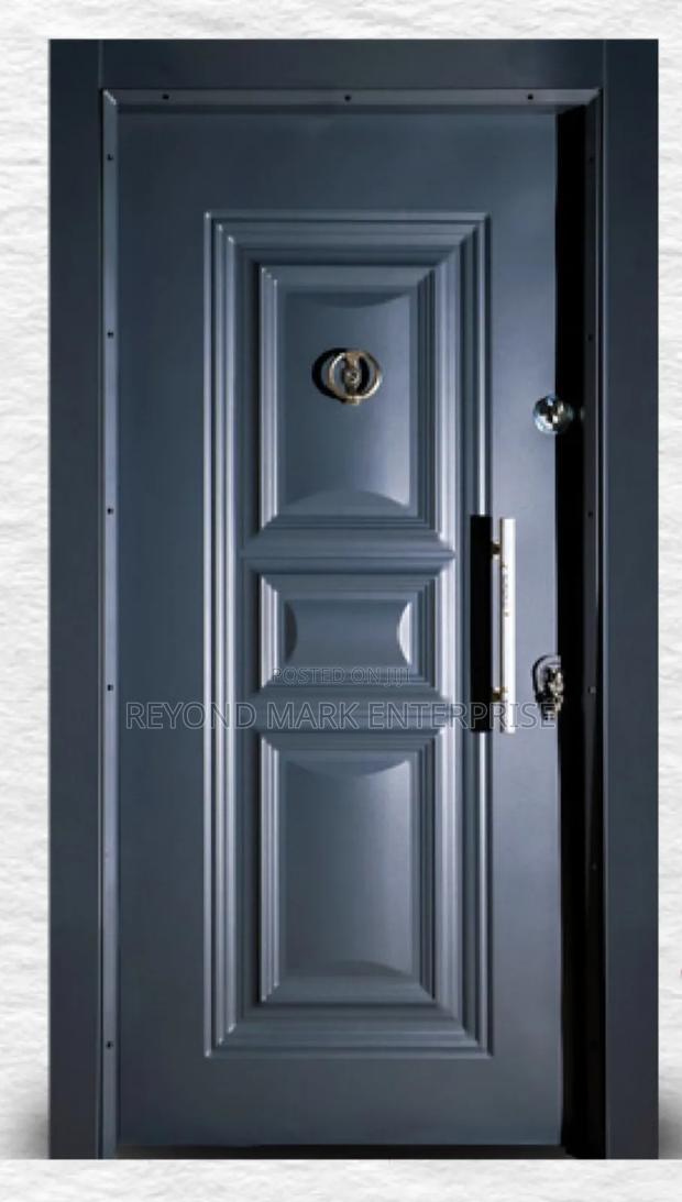 Full Metal Security Door, Black, Single, Turkish, Waterproof, Quality · Photo 1