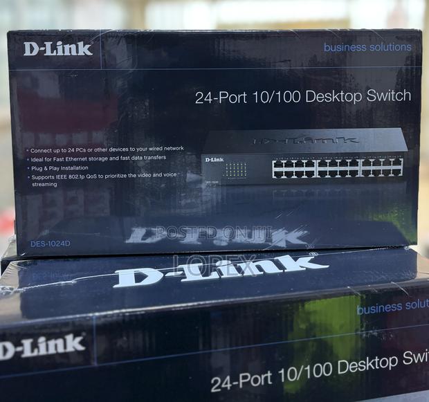 D-Link 24 Port Fast Ethernet Unmanaged Desktop Switch Des-1024d · Photo 1