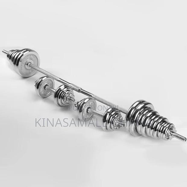 50kg Chrome Barbell Dumbbell Set – Complete Home Gym Kit · Photo 4