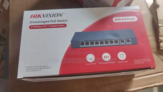 Hikvision 8 Port Fast Ethernet Unmanaged Poe Switch With Two Uplink · Photo 1