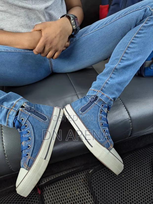 Unisex Kids Canvas Boot Denim Jeans Boot · Photo 2