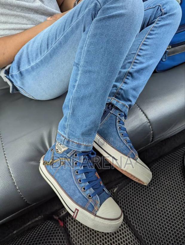 Unisex Kids Canvas Boot Denim Jeans Boot · Photo 3