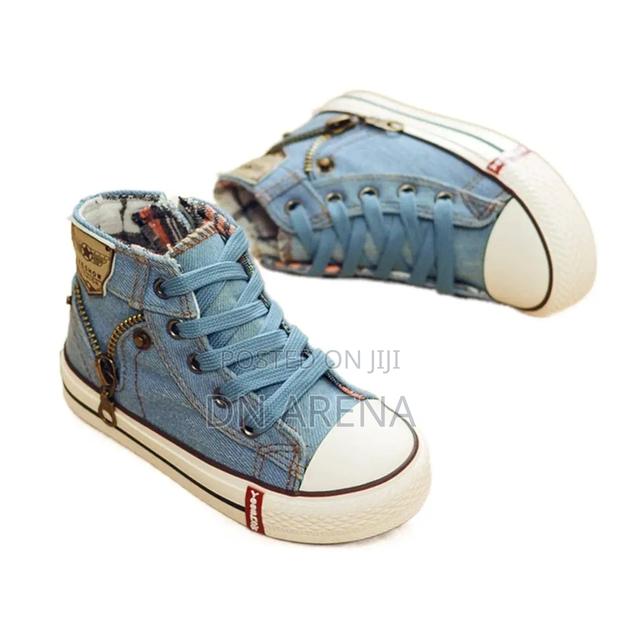 Unisex Kids Canvas Boot Denim Jeans Boot · Photo 4