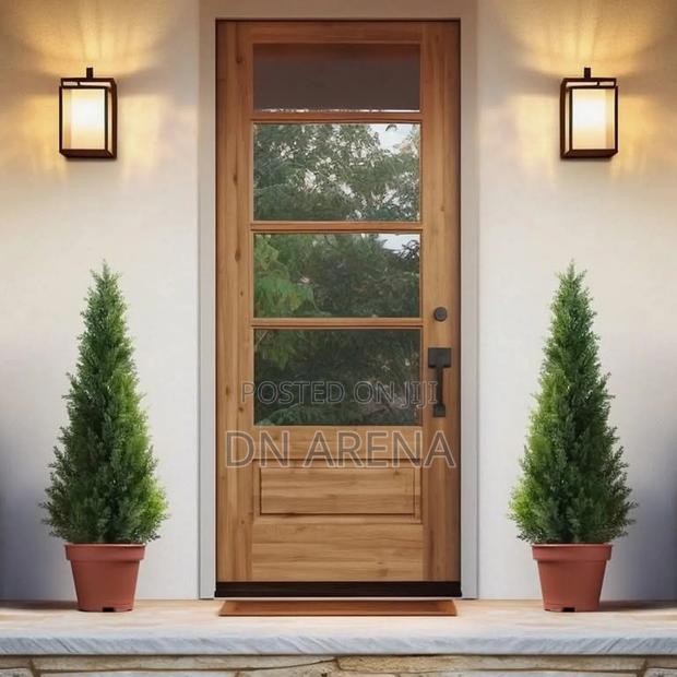 Set of Two Faux Cedar in Pot, Fake Uv Rated Potted Artificial Plant · Photo 2