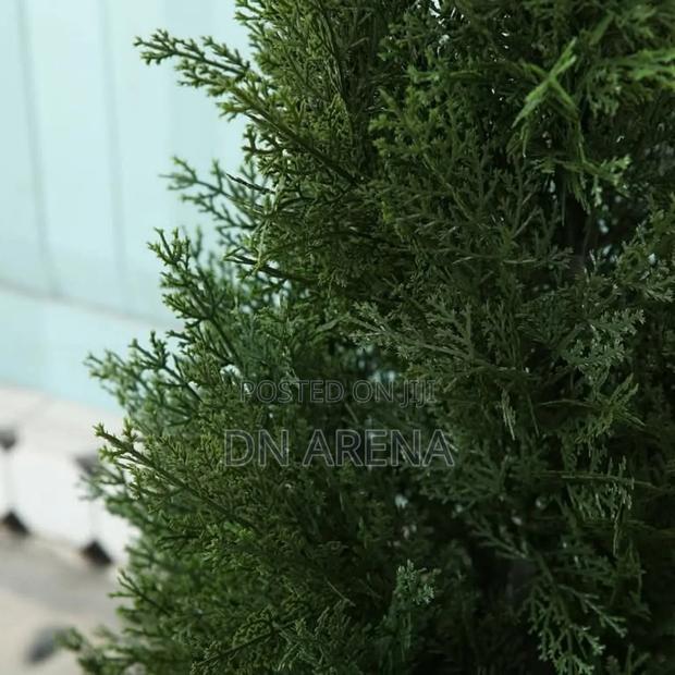 Set of Two Faux Cedar in Pot, Fake Uv Rated Potted Artificial Plant · Photo 5