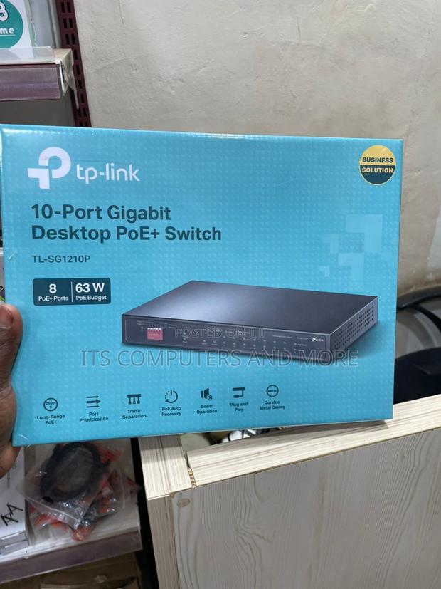 Tp Link 10-port Gigabit Desktop + Poe Switch · Photo 1