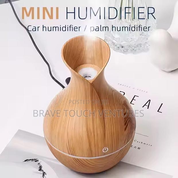 Portable Wood Air Humidifier Cool Mist Oil Diffuser · Photo 4