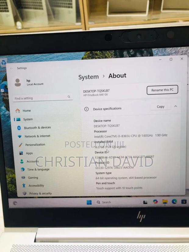 Laptop HP EliteBook 840 G6 16GB Intel Core i5 SSD 256GB · Photo 3