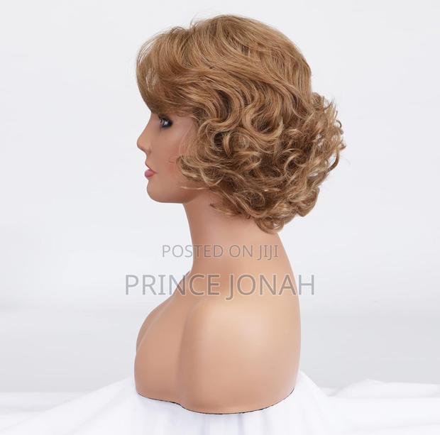 Bestung Brown Short Curly Wavy Hair Wig for Women · Photo 3