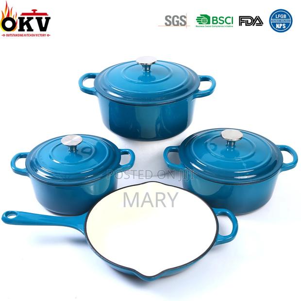4set/ 7pcs Enamel Cast Iron Cookwares · Photo 1