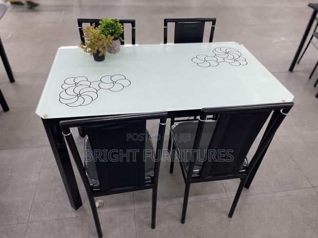 Dining Table (Glass Top 4 Seaters Dining Sets) · Photo 1