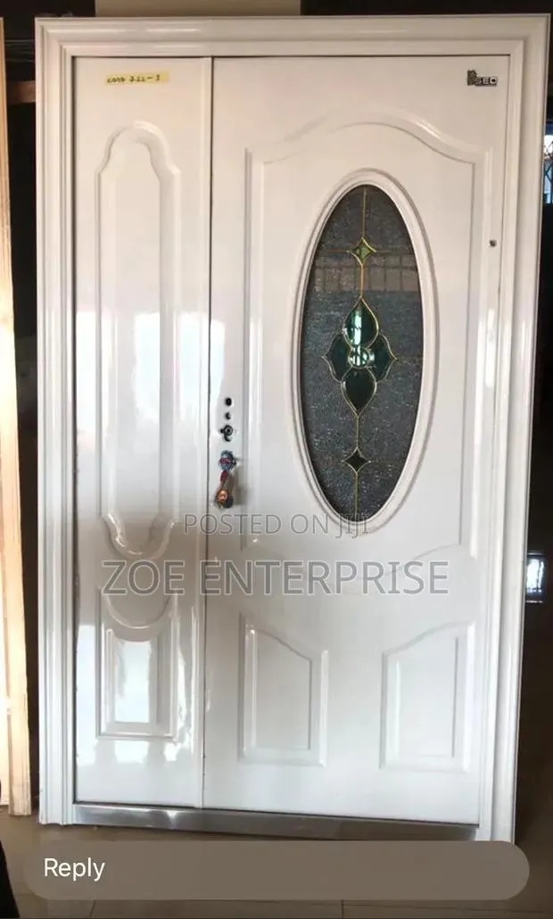 White Exclusive Security Doors With Glass · Photo 1