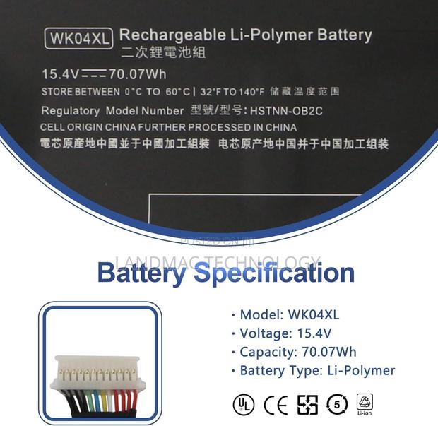Wk04xl Battery for Hp Omen · Photo 4