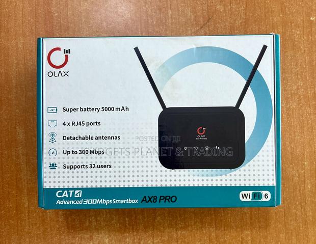 Olax Ax8 Pro Cat4 Wifi 6 5000mah Battery With Sma Antenna 4g Router · Photo 3