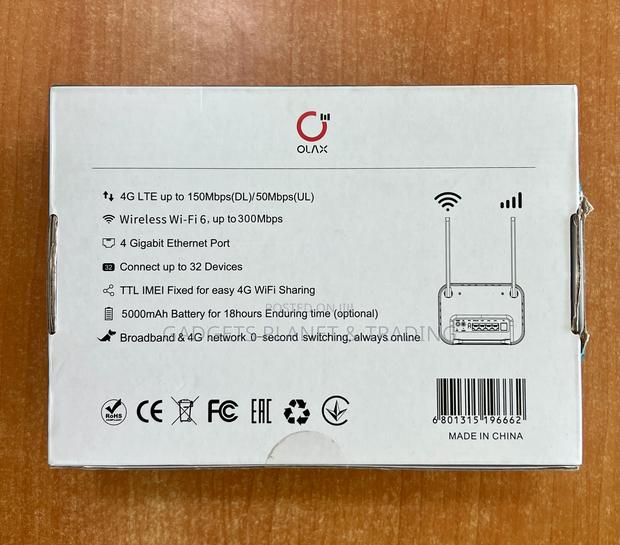 Olax Ax8 Pro Cat4 Wifi 6 5000mah Battery With Sma Antenna 4g Router · Photo 4