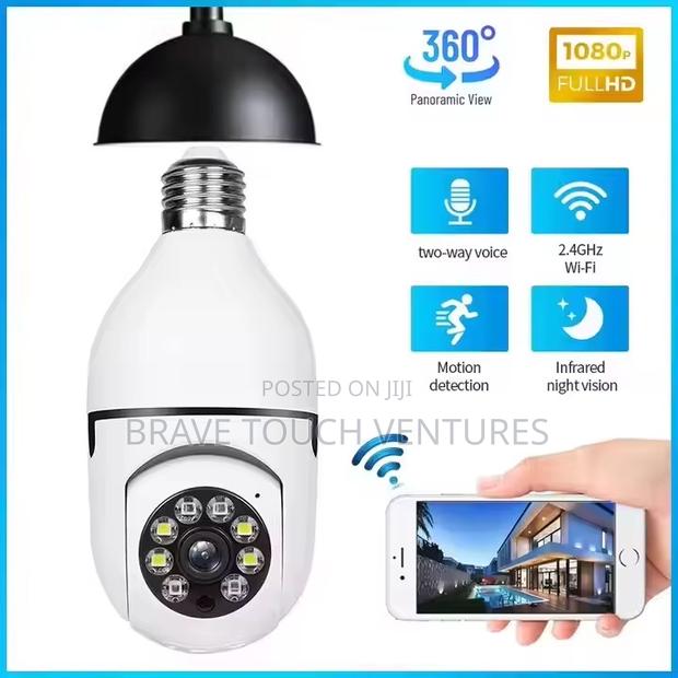 Wireless Night Vision 360 Degree Panoramic Security Bulb Camera · Photo 1