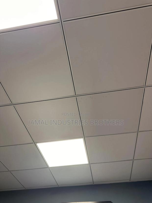 Acoustic Ceiling Tiles 60x60 Vinyl PVC Gypsum Aluminum Back Foil · Photo 1